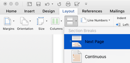 make one page landscape in word for mac